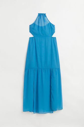 Rückenfreies Satinkleid Blau, Alltagskleider in Größe 34. Farbe: - H&M - Modalova