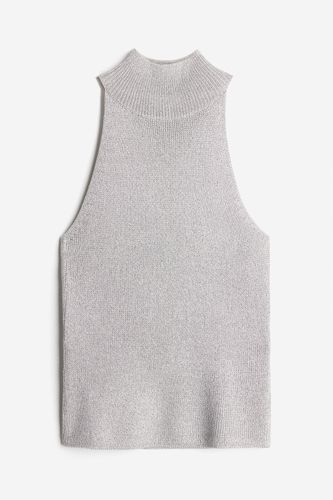Glitzershirt mit Turtleneck Silberfarben, Westen in Größe XL. Farbe: - H&M - Modalova