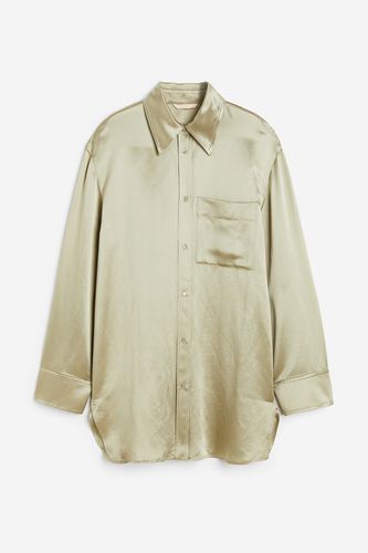 Bluse aus Seidenmischung Hellgrün, Freizeithemden in Größe XS. Farbe: - H&M - Modalova
