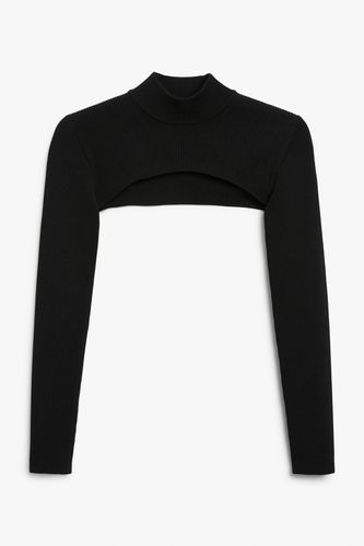 Bolero-Oberteil mit Stehkragen Schwarz, Pullover in Größe S. Farbe: - Monki - Modalova