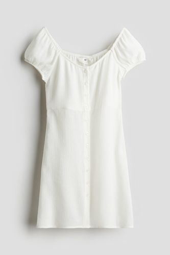 Skaterkleid mit Puffärmeln Weiß, Kleider in Größe 164. Farbe: - H&M - Modalova