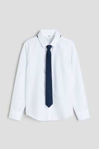 Hemd mit Krawatte/Fliege Weiß/Krawatte, Hemden & Blusen in Größe 134. Farbe: - H&M - Modalova