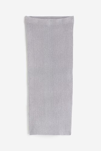 Gerippter Strickrock Silberfarben, Röcke in Größe XS. Farbe: - H&M - Modalova