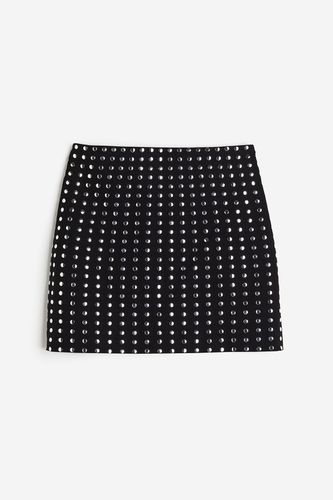 Minirock mit Nieten Schwarz, Röcke in Größe 34. Farbe: - H&M - Modalova