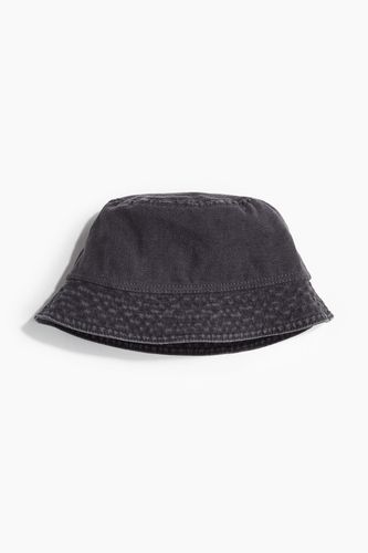 Bucket Hat aus Baumwolle Denimschwarz, Hut in Größe L/60. Farbe: - H&M - Modalova