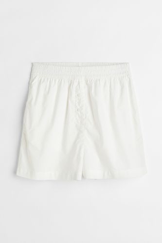 Shorts aus Baumwollpopeline Weiß in Größe XL. Farbe: - H&M - Modalova