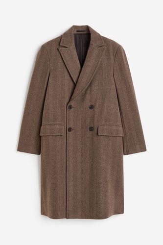 Zweireihiger Mantel aus Wollmix Dunkelbeige, Mäntel in Größe L. Farbe: - H&M - Modalova