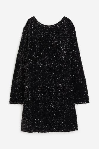 Paillettenkleid mit tiefem Rückenausschnitt Schwarz, Party kleider in Größe XXL. Farbe: - H&M - Modalova