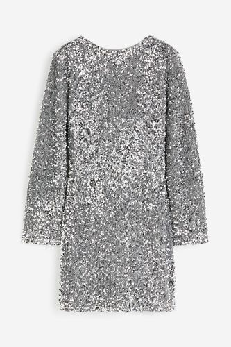 Paillettenkleid mit tiefem Rückenausschnitt Silberfarben, Party kleider in Größe XL. Farbe: - H&M - Modalova
