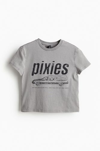 T-Shirt mit Print Grau/Pixies in Größe S. Farbe: - H&M - Modalova
