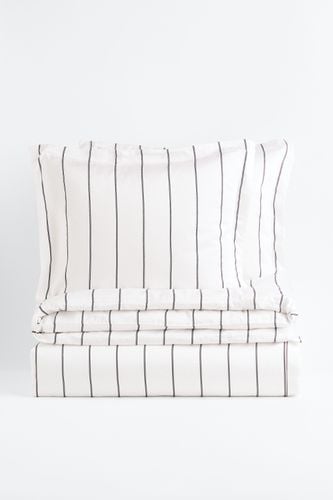Doppelbettwäsche aus Viskose Weiß/Gestreift in Größe 200x200 80x80 cm. Farbe: - H&m Home - Modalova