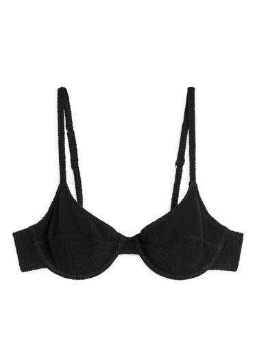 Crinkle-Bikini-Oberteil mit Bügeln Schwarz in Größe 75A. Farbe: - Arket - Modalova