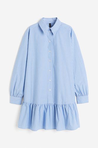 Blusenkleid aus Popeline Hellblau/Gestreift, Alltagskleider in Größe M. Farbe: - H&M - Modalova