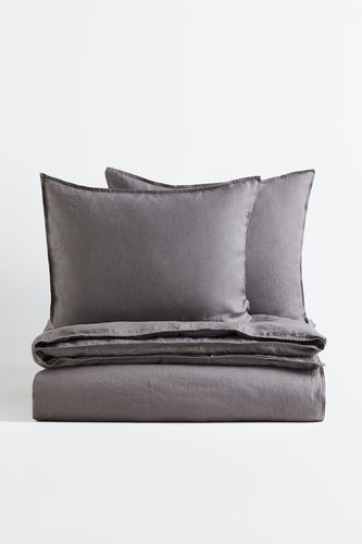 Leinenbettwäsche für Doppelbett Grau in Größe 240x220 50x60 cm. Farbe: - H&m Home - Modalova