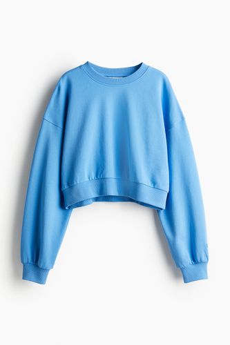 Cropped Sweatshirt Blau, Sport – Pullover & Strickjacken in Größe XL. Farbe: - H&M - Modalova