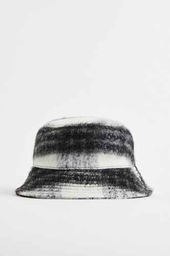 Bucket Hat aus Wollmix Schwarz/Weiß kariert, Hut in Größe S/56. Farbe: - H&M - Modalova