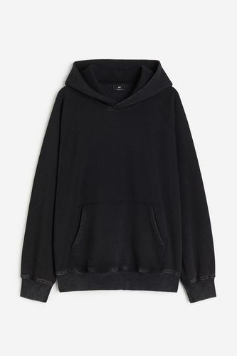 Oversized Hoodie im Washed-Look Schwarz, Hoodies in Größe XS. Farbe: - H&M - Modalova