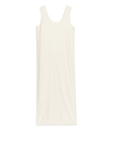 Langes Crinkle-Kleid Weiß, Alltagskleider in Größe S. Farbe: - Arket - Modalova