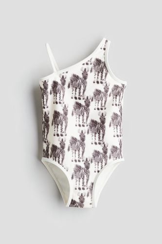 Gemusterter Badeanzug Weiß/Zebras in Größe 134/140. Farbe: - H&M - Modalova