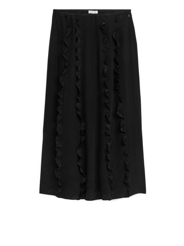Midirock mit Rüschen Schwarz, Röcke in Größe 36. Farbe: - Arket - Modalova