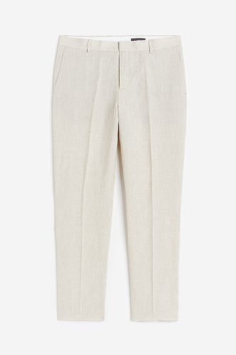 Anzughose aus Leinen in Slim Fit Hellbeigemeliert, Anzughosen Größe 60. Farbe: - H&M - Modalova