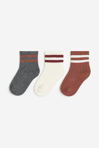 Er-Pack Socken Braun/Dunkelgrau/Cremefarben in Größe 10/12. Farbe: - H&M - Modalova