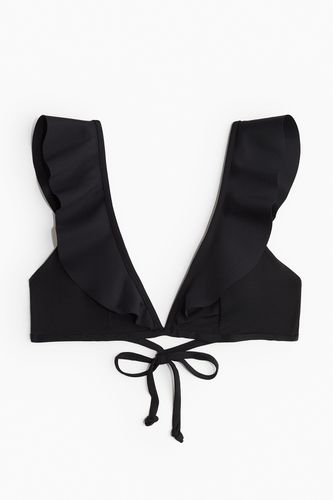 Wattiertes Bikinitop Schwarz, Bikini-Oberteil in Größe 32. Farbe: - H&M - Modalova