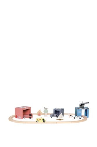 Eisenbahn-set Mit Rettungsfahrzeugen Mehrfarbig, Spielzeug. Farbe: - Jabadabado - Modalova
