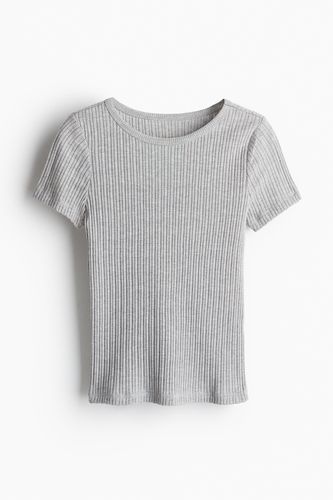 Pointelleshirt Hellgraumeliert, T-Shirt in Größe S. Farbe: - H&M - Modalova