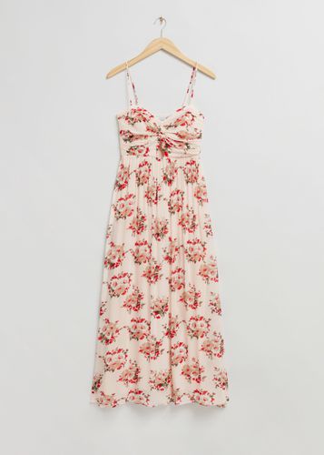 Bustierkleid mit gedrehtem Detail Weiß/Blumendruck, Alltagskleider in Größe 44. Farbe: - & Other Stories - Modalova