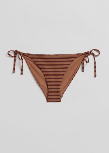 Bikinihose mit seitlichen Bindebändern Braun, Bikini-Unterteil in Größe 44. Farbe: - & Other Stories - Modalova