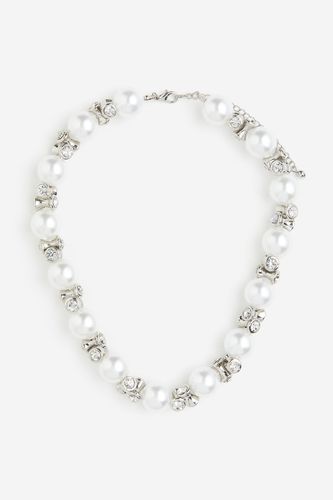 Kurze Perlenkette Weiß, Halsketten in Größe Onesize. Farbe: - H&M - Modalova