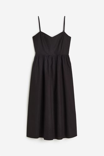 Kleid aus Leinenmix Schwarz, Alltagskleider in Größe XXL. Farbe: - H&M - Modalova