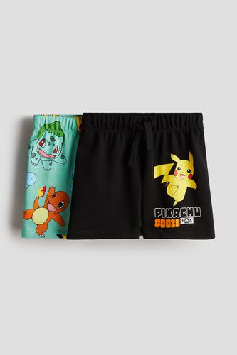 Er-Pack Sweatshorts mit Print Mintgrün/Pokémon in Größe 92. Farbe: - H&M - Modalova
