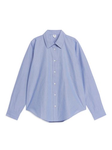Gerade geschnittenes Popeline-Hemd Blau/weiße Streifen, Freizeithemden in Größe 32. Farbe: - Arket - Modalova