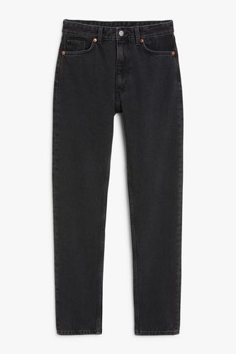 Hoch sitzende, schmale schwarze Jeans Kimomo Verwaschenes Schwarz, Skinny in Größe W 24. Farbe: - Monki - Modalova