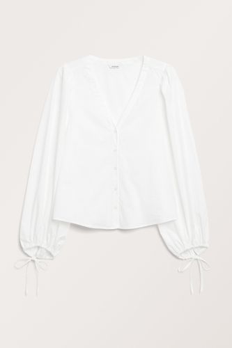 Bluse mit Bündchen zum Binden Weiß, Freizeithemden in Größe M. Farbe: - Monki - Modalova