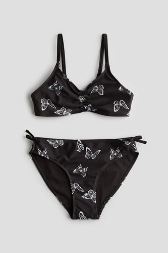 Bikini mit Schleifen Schwarz/Schmetterlinge, Bikinis in Größe 146/152. Farbe: - H&M - Modalova