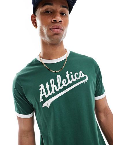 Oakland Athletics - T-shirt navy con scritta - 47 Brand - Modalova