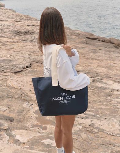 X Luana Barron - Jean - Borsa da mare con ricamo "yacht club" - 4th & Reckless - Modalova