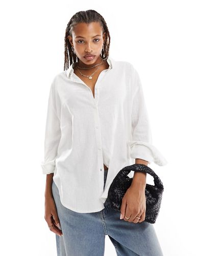 Cotton On - Camicia oversize vestibilità comoda in misto lino - Cotton:On - Modalova