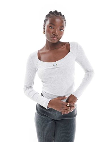 Crop top manches longues à encolure carrée - Cotton On - Modalova