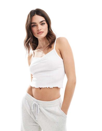Crop top caraco en maille pointelle - Cotton On - Modalova