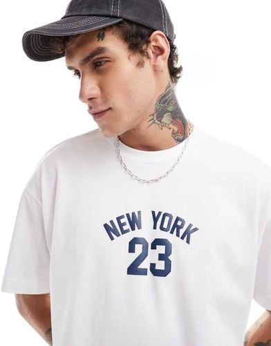 Cotton On - T-shirt squadrata sporco con grafica New York - Cotton:On - Modalova