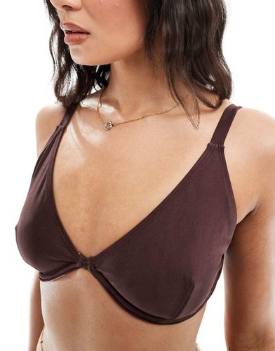 Cotton On - Top bikini a balconcino lucido - Cotton:On - Modalova