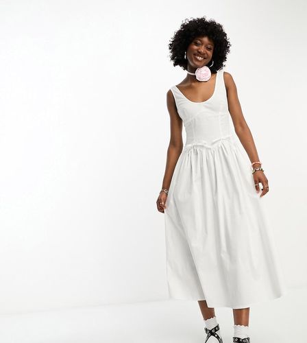 Robe babydoll mi-longue à détails noués - Collusion - Modalova