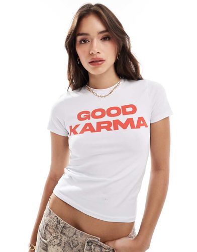 T-shirt corta con scritta "Good Karma" - Collusion - Modalova