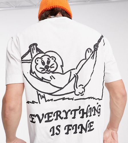 T-shirt bianca con scritta "Everything is fine" - Collusion - Modalova