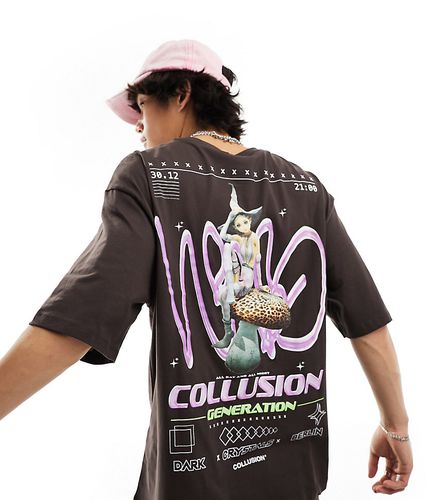 T-shirt con stampa con fata - Collusion - Modalova