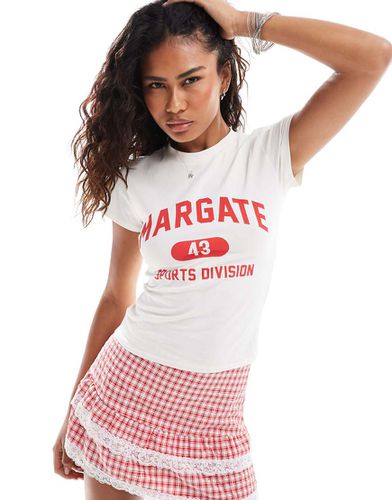 T-shirt mini aderente con stampa "Margate" rétro - Collusion - Modalova